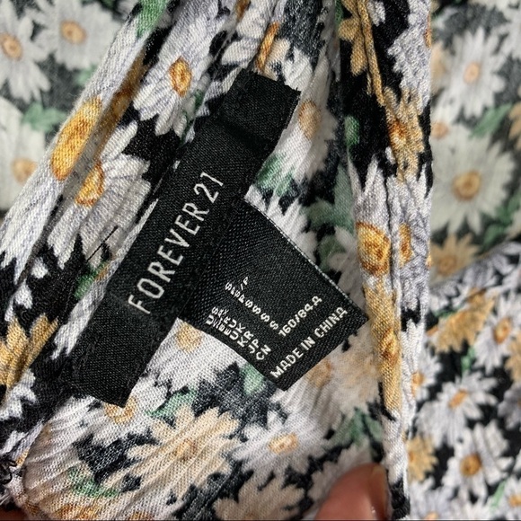 Forever 21 sunflower rayon sleeveless tunic blouse with open back small - Picture 4 of 10